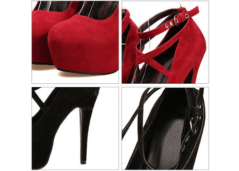 Elegant Party Womens High Heels RED