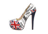 Party High Heel Letters Print Design Women's Pumps
