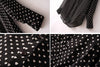 Heart Blouse Casual Shirt Collar Love Shape Print Openwork Chiffon Women's Blouse