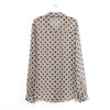 Casual Shirt Collar Geometric Print Chiffon Women's Blouse