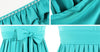 Elegant Off-One-Shoulder Ruffle And Rhinestone Decorated Strap Milk Silk Women's Maxi Dress LAKE BLUE