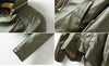 Street Fashion Lapel Slim Fit Zipper PU Leather Women's Jacket GREEN