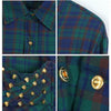 Tartan Shirt With Studs on Pocket BLUE
