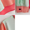 Casual Style Polo Collar Contrast Color Splicing Long Sleeve Shirt For Women
