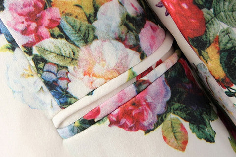 Spring Trends Lapel Colorful Flower Printing Women's Blazers