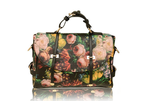 Old Floral Print Style Women's Bag