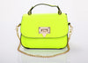 Casual PU Leather and Solid Color and Metal Chain Design Women's Shoulder Bag YELLOW