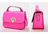 Casual PU Leather and Solid Color and Metal Chain Design Women's Shoulder Bag PINK