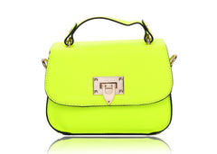 Casual PU Leather and Solid Color and Metal Chain Design Women's Shoulder Bag YELLOW
