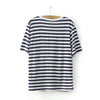 Special Print Stripe Sweet Style Scoop Neck Short Sleeves Cotton Blend Women's T-Shirt