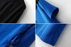 Loose Fitting Double Color Dress Nine Minute Sleeves BLACK and BLUE