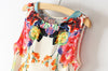 Floral Retro Style Close Fitting Sleeveless Women Dress
