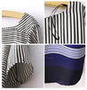Retro Style Double Color and Stripes Dress 3/4 Sleeves