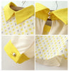 Long Sleeves Yellow Casual Shirt Blouse Collar