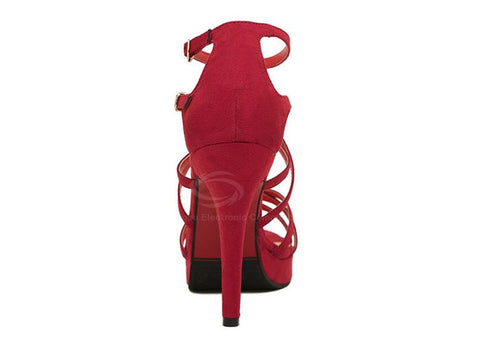 Party Stiletto Heel and Solid Color Design Women's Heel RED