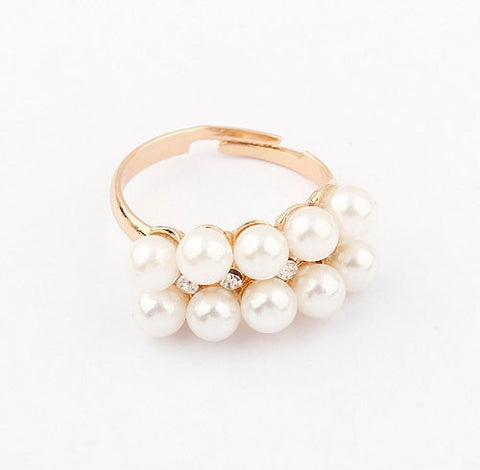 Gorgeous Chic Style Faux Pearl Embellished Women's Ring