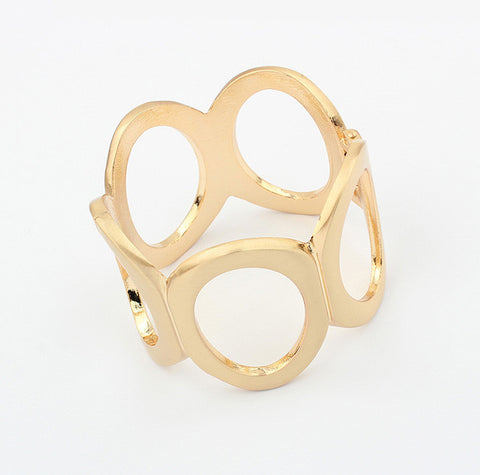 Characteristic Stylish Solid Color Women's Alloy Circles Bracelet