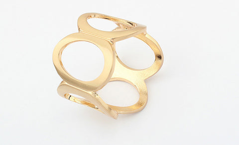 Characteristic Stylish Solid Color Women's Alloy Circles Bracelet