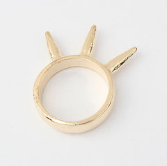 Exaggerated Punk Style Solid Color Embellished Women's Alloy Stud Ring