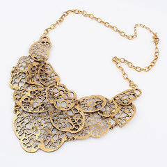 Exaggerated Openwork Irregular Geometric Pendants Women's Alloy Necklace
