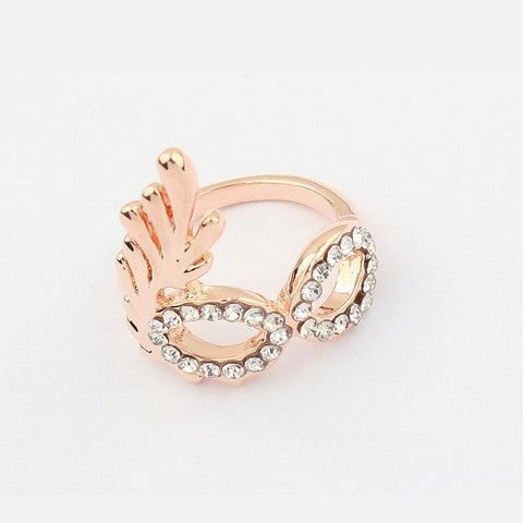 Vintage Chic Style Rhinestoned Women's Mask Shape Alloy Ring