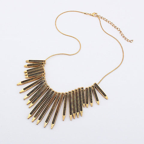 Punk Cute Long Rivet Pendant Women's Alloy Necklace