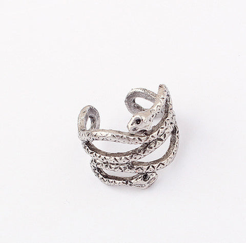 Vintage Simple Crouched Snake Shaped Women's Alloy Finger Ring