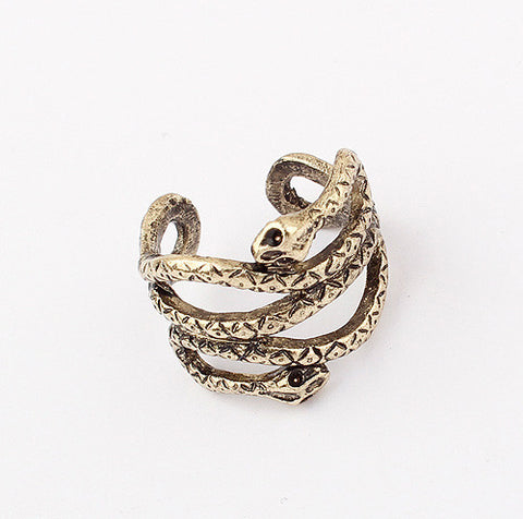 Vintage Simple Crouched Snake Shaped Women's Alloy Finger Ring