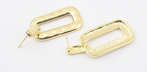 Pair of Chic Style Embellished Rectangle Pendant Stud Earrings For Women