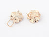 Pair of Chic Rhinestoned Flower Ear Clips