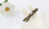 Retro Style Embellished Leaf Shape Two Finger Ring For Women