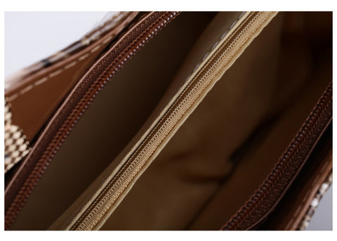 Party Floral Print and Weaving Design Women's Tote Bag ROSE