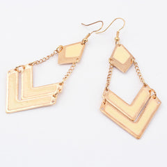 Pair Of Elegant Delicate Geometric Shape Design Women's Alloy Drop Earrings