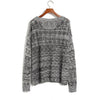 Dark Gray Sweater Polyester Hollowed DARK GRAY