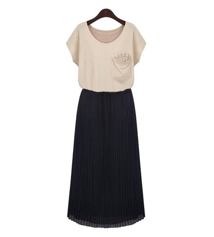 Long Maxi Pearl in the Pocket Dress Black Skirt Dress