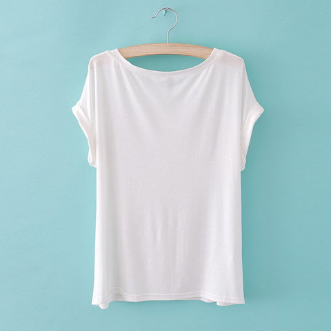 Scoop Neck Ethnic Style Elephant Print Short Sleeve Women's T-Shirt WHITE