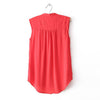 Sleeveless Shirt Blouse Casual RED
