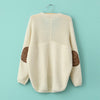 Sweet Women's Cardigan With Patches WHITE