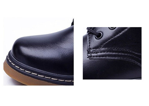 Vintage Style Lace-Up and Round Toe Design Women's Boots BLACK
