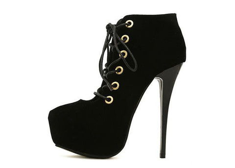 Fashion Lace-Up and Stiletto Heel Design Women's Pumps