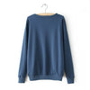 Elephant Cotton Blend Hoodie Sweater BLUE