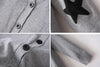Star Elbow Polyester GRAY Cardigan