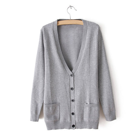 Star Elbow Polyester GRAY Cardigan