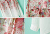 Delicate Floral Print Chiffon Womens Shirt