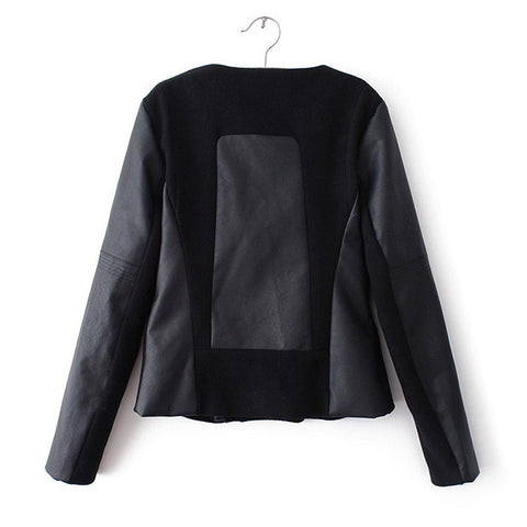 Aggressive Black Slim Fit Leather Women's Jacket