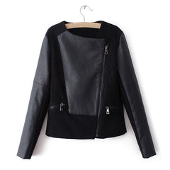Aggressive Black Slim Fit Leather Women's Jacket