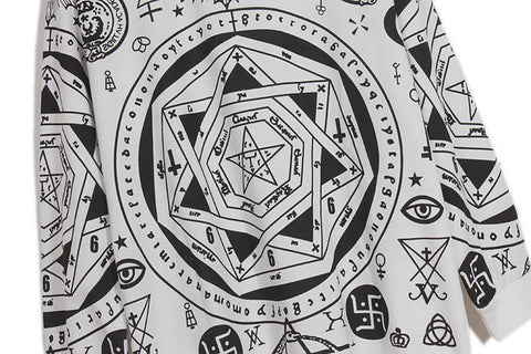 Illuminati Geometric Pattern Hoodies Sweater Pullover