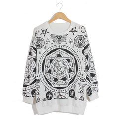 Illuminati Geometric Pattern Hoodies Sweater Pullover