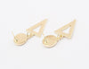 Pair of Simple Style Colored Glazed Triangle Pendant Earrings For Women