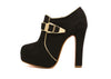 Fashion Black Buckle and Bordered Design Women's Ankle Boots